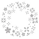 Stanzschablone: Blütenkranz Negativ, ca. ø 7,5cm, Beutel 1 Stück