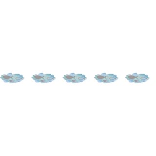 Washi Tape Fische, hellblau, 15mm, Rolle 10m
