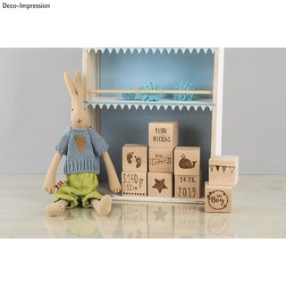 Rayher Holzwürfel Aus Buche – 9 Stück, 4,5 Cm Kantenlänge, Natur, Zum Basteln & Bemalen