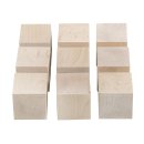 Holz-Würfel, natur, 4,5x4,5x4,5cm, Box 9Stück