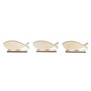 Holzmotiv Fische zum Stellen, natur, 10x4,4cm, 12-teilig, Beutel 1 Set