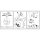 Fenster Malvorlagen Hochzeit&Liebe, 3 Vorlagen + 1 Kreidemarker, 1 Set