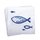 Serviette Fisch, FSC Mix Credit, royalblau, 33x33cm, 3-lagig, Btl 20Stück