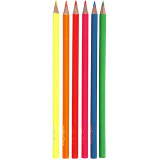 Buntstifte Colortime, Mine: 3 mm, 6 Stück, Neon oder Metallic