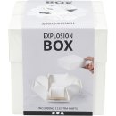 Geschenkbox "Explosionsbox", Größe 7x7x7,5+12x12x12 cm, 1 Stck., Naturweiß