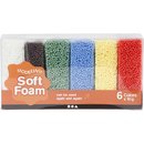 Modelliermasse Soft Foam, 6x10 g, sortierte Farben