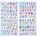 SOFTY-Sticker Design-Buchstaben und Zahlen, 1 Bogen 9,5x18cm