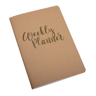 Booklet "Weekly Planner", kraft, A5, 60 Blatt, 80 g/m²