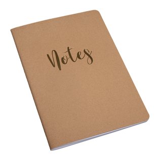Booklet "Notes", kraft, A5, 60 Blatt, liniert, 80 g/m²