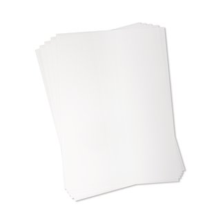 Schrumpfende Plastikfolie A4, weiß, zum Bedrucken, 5 Stück