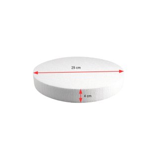 Styropor Scheibe 4 cm Ø25 cm