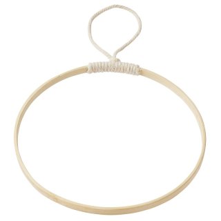 Holzring, Deko-Ring aus Holz mit Kordel zum Hängen, 1 Stück 20 cm