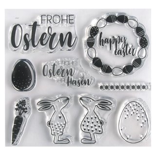 Osterstempel, Frohe Ostern, Clear Stamps - Osterfreunde, 1 Bogen