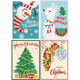 Dotz® Weihnachtskarte, versch. Motive, 12,6x17,7 cm, Grußkarten Christmas