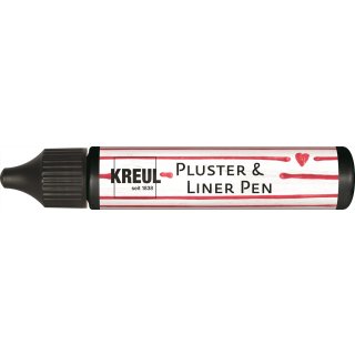 KREUL Pluster & Liner Pen Schwarz 29 ml