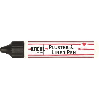 KREUL Pluster & Liner Pen White Cotton 29 ml