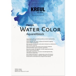 KREUL Paper Water Color 10 Blatt DIN A3