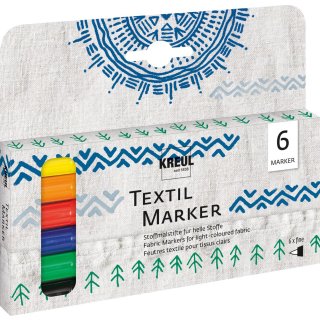 KREUL Textil Marker fine 6er Set
