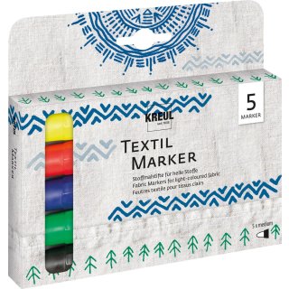 KREUL Textil Marker medium 5er Set
