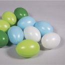 Plastik Eier, 6cm ø, blaugrün, 4 Farben...