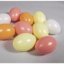 Plastik Eier, 6cm ø, apricot, 4 Farben sortiert,...