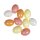 Plastik Eier, 6cm ø, apricot, 4 Farben sortiert, Beutel 10 Stück