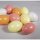 Plastik Eier, 6cm ø, apricot, 4 Farben sortiert, Beutel 10 Stück