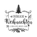 Stempel "Fröhliche Weihnachten", 7x7cm