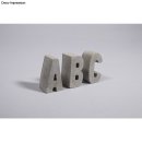 Silikon Gießform ABC, 2teilige Form mit 26 Buchstaben, Box