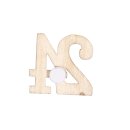 Holz Adventskalenderzahlen 1-24, natur, 1,7cm, m....