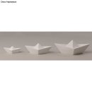 Silikon Gießformen Set Origami Boote, 3tlg., 8x4x2,9cm/12x6x4,3cm/16x8x5,6cm