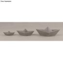 Silikon Gießformen Set Origami Boote, 3tlg., 8x4x2,9cm/12x6x4,3cm/16x8x5,6cm