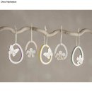 Holz Streuteile Floral, FSC Mix Credit, bunt, 3,3-3,6cm, SB-Btl. 10Stück