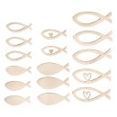 Furnierholz Fische, natur, 4-6cm, Stärke 1mm,...