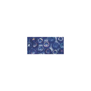 Rocailles, 2 mm ø, transp. gelüstert, d.blau, Dose 17g