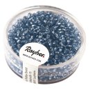 Rocailles, 2 mm &oslash;, mit Silbereinzug, hellblau, Dose 17g