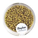 Rocailles, 2,6 mm &oslash;, perlmutt, gold, nicht waschbar, Dose 17g