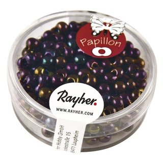 Papillon-Rocailles, 3,2x6,5 mm, amethyst, Dose 18g