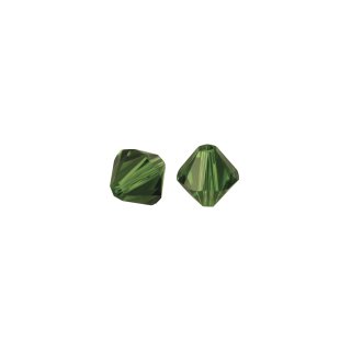 Swarovski Kristall-Schliffperlen, dunkelgr&uuml;n, 8 mm &oslash;, Dose 11 St&uuml;ck