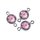 Swarovski Schmuck-Accessoires, rosa chiffon, rund, 2 &Ouml;sen, 11 mm, Dose 9 St&uuml;ck