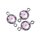 Swarovski Schmuck-Accessoires, violett, rund, 2 &Ouml;sen, 11 mm, Dose 9 St&uuml;ck