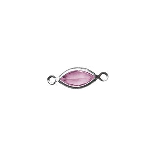 Swarovski Schmuck-Accessoires, rosa chiffon, oval, 2 Ösen, 17 mm, Dose 7 Stück
