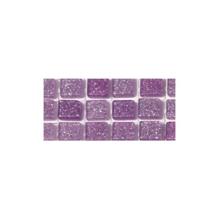 Acryl-Mosaik, Glitter, selbstklebend, violett, &oslash; 5 mm, quadratisch, 3 Farben, Beutel, 144 St&uuml;ck