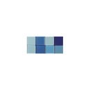 Acryl-Mosaik, 1x1 cm, transparent, azurblau, Box ca. 205 St&uuml;ck / 50g