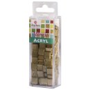 Acryl-Mosaik 1x1 cm metallic, brill.gold, Box ca. 205 St./ 50 g