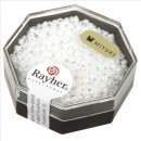 Premium-Rocailles, 2,2 mm &oslash;, alabasterwei&szlig;, opak gel&uuml;stert, Dose 8g