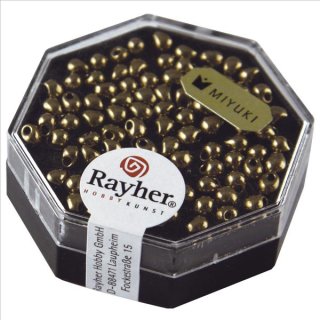 Miyuki-Perle-Drop, metallic, kupfergold, 3,4mm &oslash;, Dose 4g