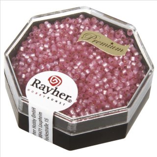 Delica-Rocailles, 1,6 mm ø , rosa chiffon, Dose 6g, perlglanz