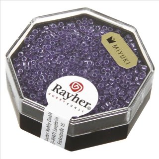 Delica-Rocailles, 1,6 mm ø , violett, Dose 8g, perlglanz