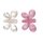 Acryl-Schmetterling, rosé, 2 Farben gemischt, 5,5x3 cm, 3 Stück